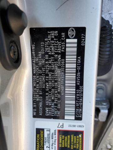 Photo 10 from auction – 2013 TOYOTA CAMRY L with VIN 4T4BF1FK6DR302060