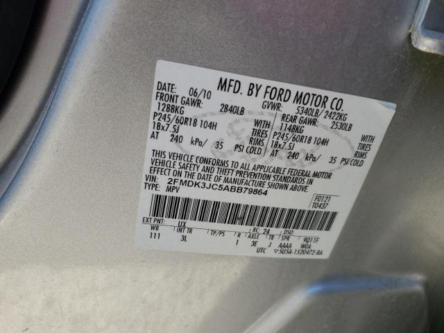 Photo 10 from auction – 2010 FORD EDGE SEL with VIN 2FMDK3JC5ABB79864
