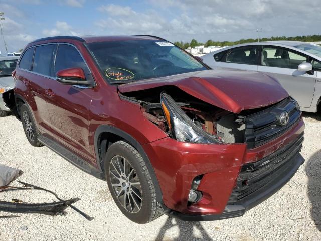 TOYOTA HIGHLANDER 2018 with VIN 5TDKZRFH6JS545361 - Photo from auction