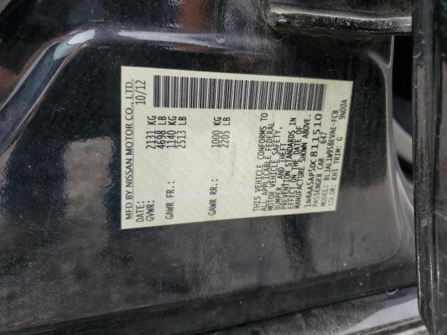 Photo 10 from auction – 2013 NISSAN MAXIMA S with VIN 1N4AA5AP5DC811510