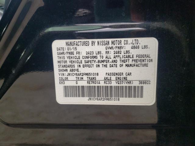 Photo 10 from auction – 2015 INFINITI Q40 with VIN JN1CV6AR2FM651018
