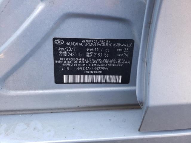 Photo 10 from auction – 2011 HYUNDAI SONATA with VIN 5NPEC4AB4BH229551