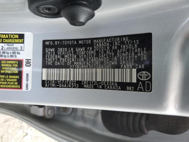 Photo 10 from auction – 2014 TOYOTA COROLLA L with VIN 2T1BURHE5EC066395