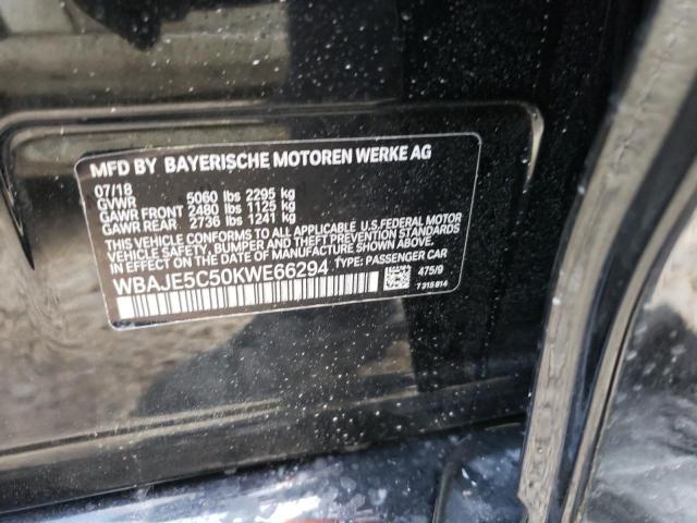 Photo 10 from auction – 2019 BMW 540 I with VIN WBAJE5C50KWE66294