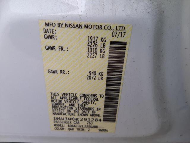 Photo 10 from auction – 2017 NISSAN ALTIMA 2.5 with VIN 1N4AL3AP0HC291284