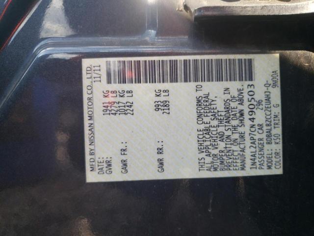 Photo 10 from auction – 2012 NISSAN ALTIMA BAS with VIN 1N4AL2AP7CN490503