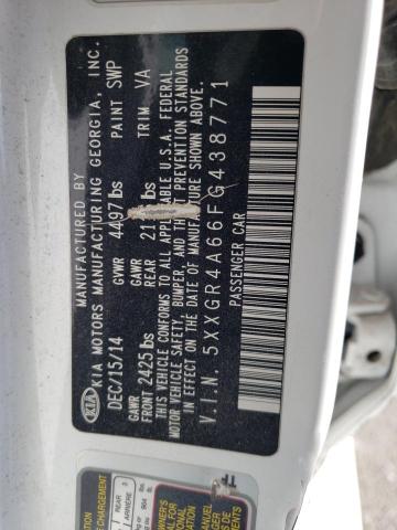 Photo 12 from auction – 2015 KIA OPTIMA SX with VIN 5XXGR4A66FG438771