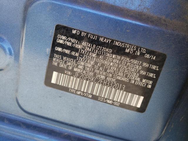 Photo 10 from auction – 2014 SUBARU XV CROSSTR with VIN JF2GPBKC2EH332013