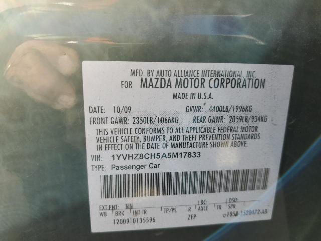 Photo 10 from auction – 2010 MAZDA 6 I with VIN 1YVHZ8CH5A5M17833
