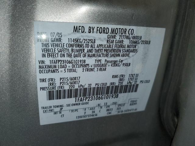 Photo 10 from auction – 2006 FORD FIVE HUNDR with VIN 1FAFP23106G101938