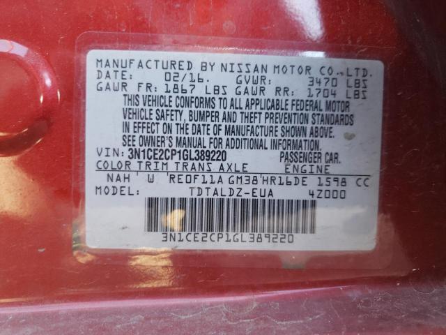 Photo 10 from auction – 2016 NISSAN VERSA NOTE with VIN 3N1CE2CP1GL389220