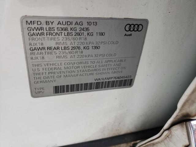 Photo 10 from auction – 2014 AUDI Q5 PREMIUM with VIN WA1LFAFP7EA045423
