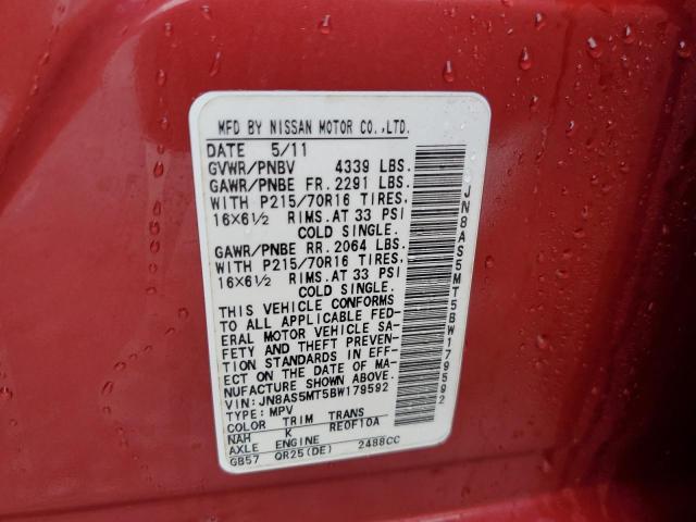 Photo 10 from auction – 2011 NISSAN ROGUE S with VIN JN8AS5MT5BW179592