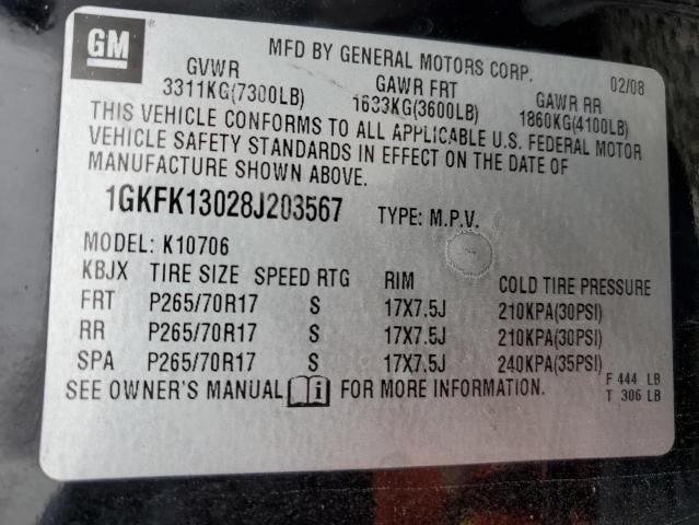 Photo 10 from auction – 2008 GMC YUKON with VIN 1GKFK13028J203567