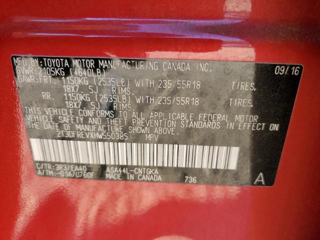 Photo 10 from auction – 2017 TOYOTA RAV4 LIMIT with VIN 2T3DFREVXHW550385