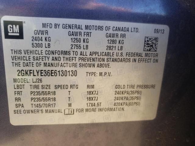 Photo 10 from auction – 2014 GMC TERRAIN SL with VIN 2GKFLYE36E6130130