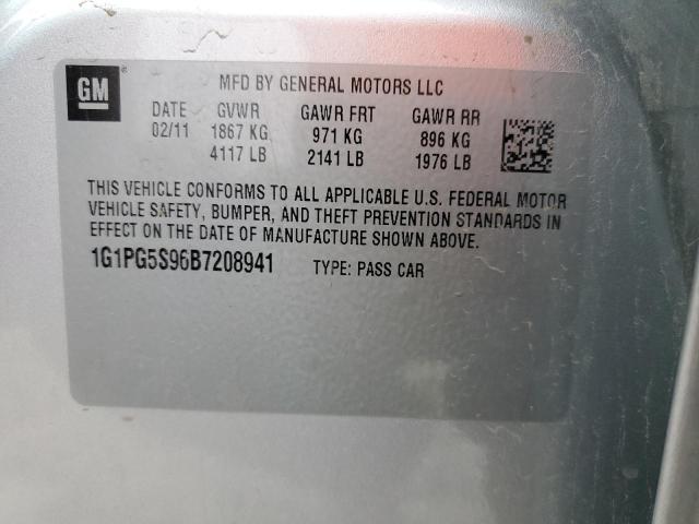 Photo 10 from auction – 2011 CHEVROLET CRUZE LT with VIN 1G1PG5S96B7208941