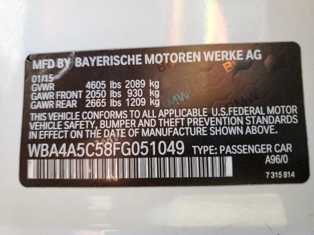Photo 10 from auction – 2015 BMW 428 I GRAN with VIN WBA4A5C58FG051049