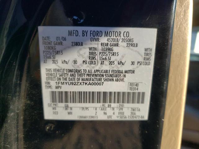 Photo 10 from auction – 2007 FORD ESCAPE XLS with VIN 1FMYU92ZX7KA00007