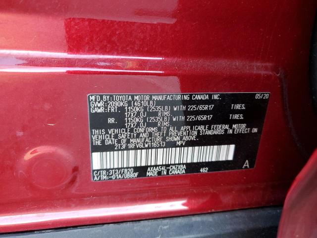 Photo 10 from auction – 2020 TOYOTA RAV4 LE with VIN 2T3F1RFV6LW116513