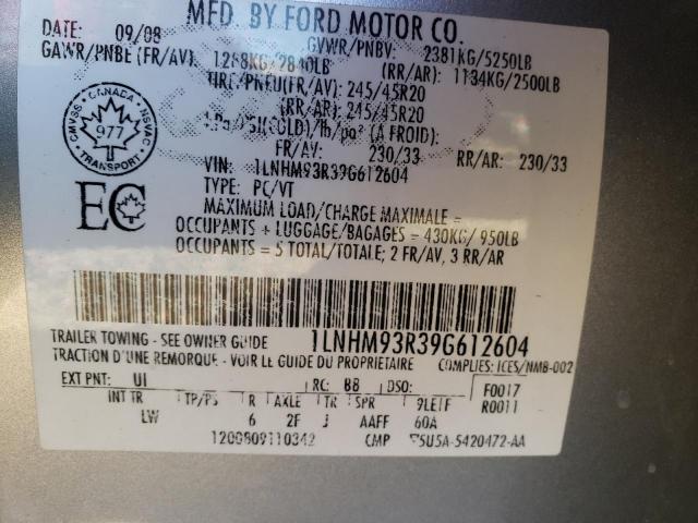 Photo 10 from auction – 2009 LINCOLN MKS with VIN 1LNHM93R39G612604