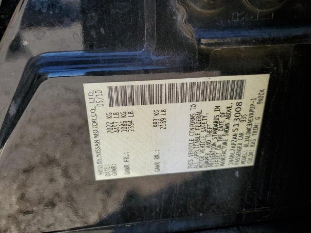 Photo 10 from auction – 2010 NISSAN ALTIMA with VIN 1N4BL2AP2AN513008