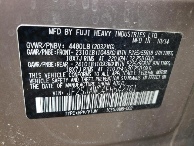 Photo 10 from auction – 2015 SUBARU FORESTER 2 with VIN JF2SJAWC4FH542761