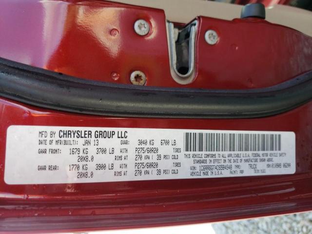 Photo 10 from auction – 2013 RAM 1500 SLT with VIN 1C6RR6GT4DS584548