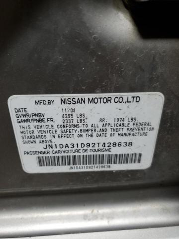 Photo 10 from auction – 2002 NISSAN MAXIMA GLE with VIN JN1DA31D92T428638