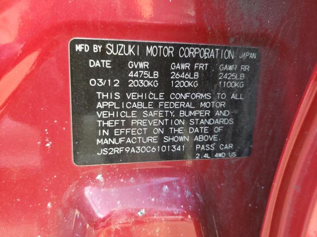 Photo 10 from auction – 2012 SUZUKI KIZASHI SE with VIN JS2RF9A30C6101341