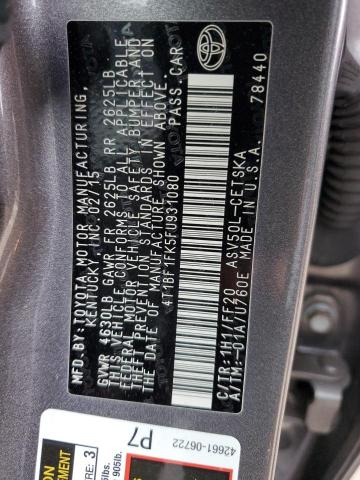 Photo 10 from auction – 2015 TOYOTA CAMRY LE with VIN 4T1BF1FK5FU931080