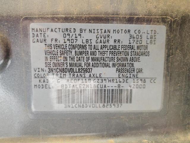 Photo 10 from auction – 2020 NISSAN VERSA S with VIN 3N1CN8DV0LL825937