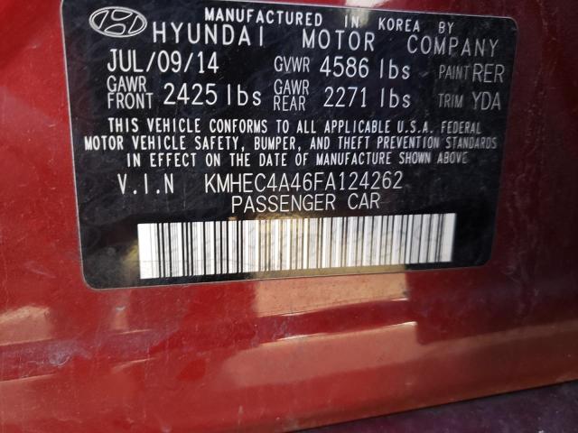 Photo 10 from auction – 2015 HYUNDAI SONATA HYB with VIN KMHEC4A46FA124262