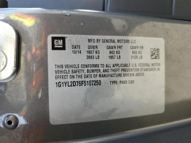 Photo 10 from auction – 2015 CHEVROLET CORVETTE S with VIN 1G1YL2D76F5107250