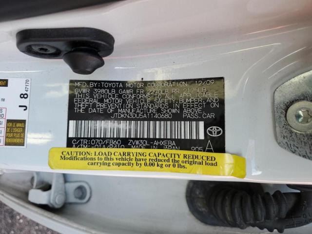 Photo 10 from auction – 2010 TOYOTA PRIUS with VIN JTDKN3DU5A1140680