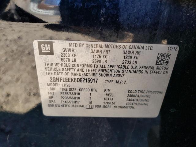 Photo 10 from auction – 2013 CHEVROLET EQUINOX LT with VIN 2GNFLEEK6D6216917