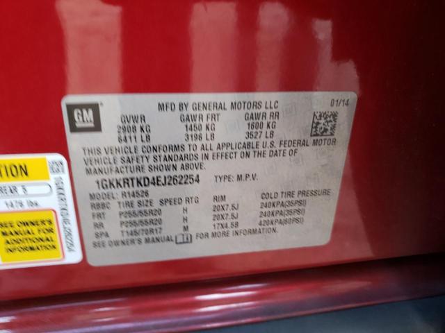 Photo 10 from auction – 2014 GMC ACADIA DEN with VIN 1GKKRTKD4EJ262254