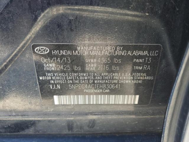 Photo 10 from auction – 2014 HYUNDAI SONATA SE with VIN 5NPEC4AC1EH830641