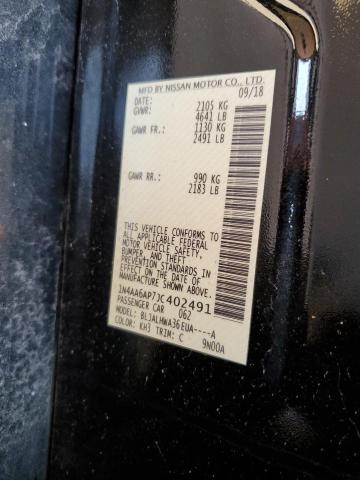 Photo 10 from auction – 2018 NISSAN MAXIMA 3.5 with VIN 1N4AA6AP7JC402491