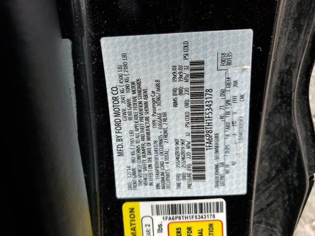Photo 10 from auction – 2015 FORD MUSTANG with VIN 1FA6P8TH1F5343178