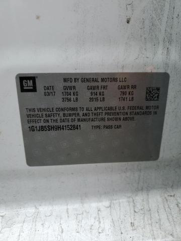 Photo 10 from auction – 2017 CHEVROLET SONIC LS with VIN 1G1JB5SH9H4152841