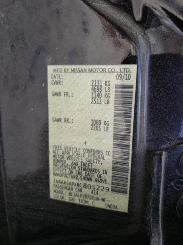 Photo 10 from auction – 2011 NISSAN MAXIMA S with VIN 1N4AA5APXBC805229