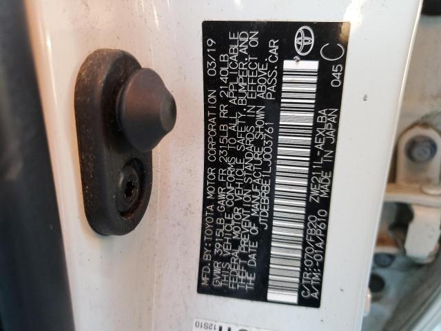 Photo 10 from auction – 2020 TOYOTA COROLLA LE with VIN JTDEBRBE1LJ003761