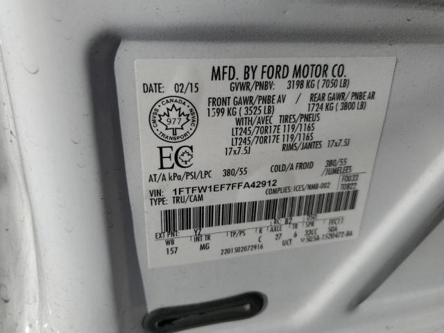 Photo 10 from auction – 2015 FORD F150 SUPER with VIN 1FTFW1EF7FFA42912