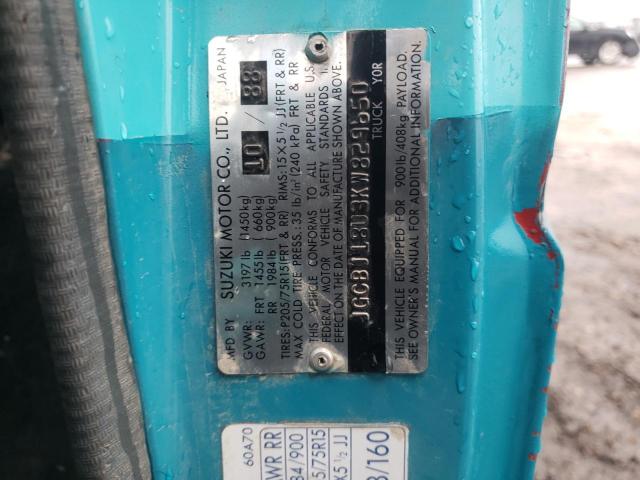 Photo 10 from auction – 1989 GEO TRACKER with VIN JGCBJ18U3KW829650
