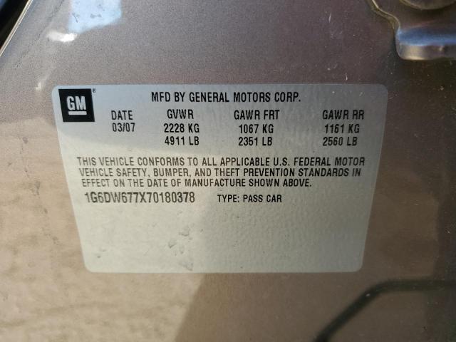 Photo 10 from auction – 2007 CADILLAC STS with VIN 1G6DW677X70180378