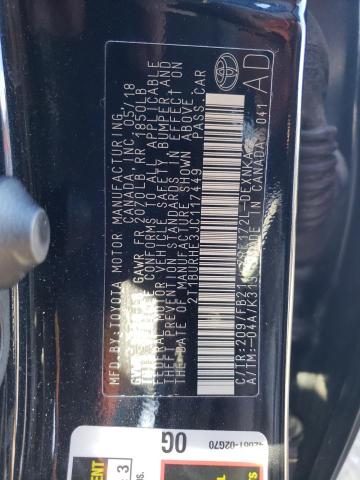 Photo 10 from auction – 2018 TOYOTA COROLLA L with VIN 2T1BURHE3JC117449