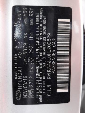 Zdjęcie 10 z aukcji – 2017 GENESIS G80 BASE z VIN KMHGN4JE0HU200829