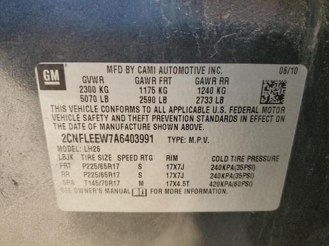 Photo 10 from auction – 2010 CHEVROLET EQUINOX LT with VIN 2CNFLEEW7A6403991
