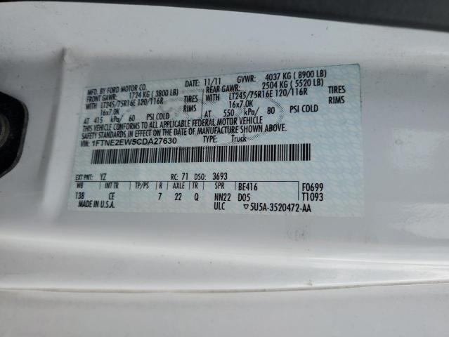 Photo 10 from auction – 2012 FORD ECONOLINE with VIN 1FTNE2EW5CDA27630